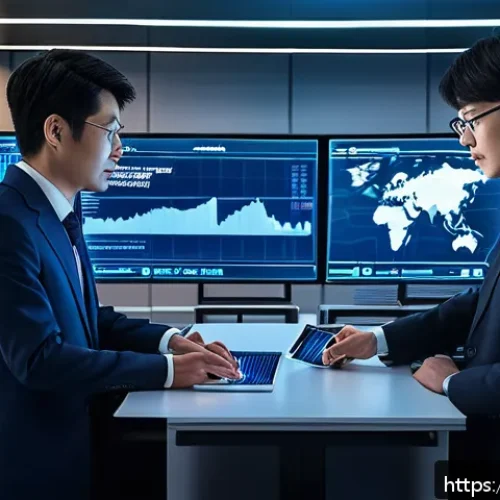 AI 기반 금융 사기 탐지 시스템 - A modern Japanese financial institution&rsquo;s AI monitoring center, with diverse professionals analyzing...