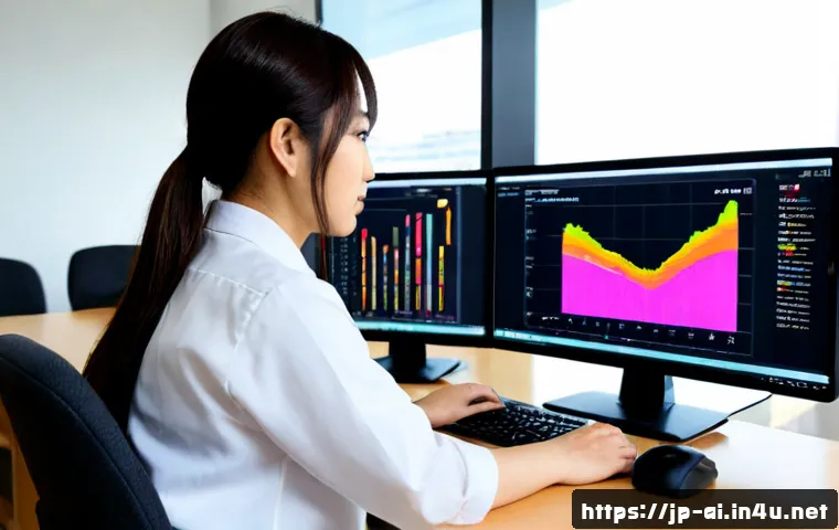 기계 학습 모델 평가 방법 - Photorealistic Japanese data scientist evaluating machine learning models at a clean modern office d...